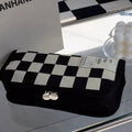 Checkerboard Canvas Pencil Case, Set of 2 - Black and White - view 5