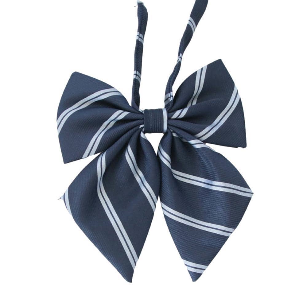 Checkered Sailor Collar Bow Tie for Women's School Uniform - Style K09