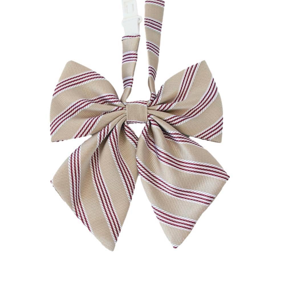 Checkered Sailor Collar Bow Tie for Women's School Uniform - Style K10
