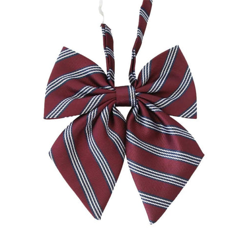 Checkered Sailor Collar Bow Tie for Women's School Uniform - Style K12