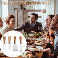 Cheese Knife Set of 4, Stainless Steel Blades with Acacia Wood Handles - view 5