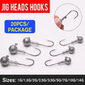 Chemically Sharpened Jig Head Fishing Hooks for Soft Bait Lures - 1 g, Pack of 20 - view 2