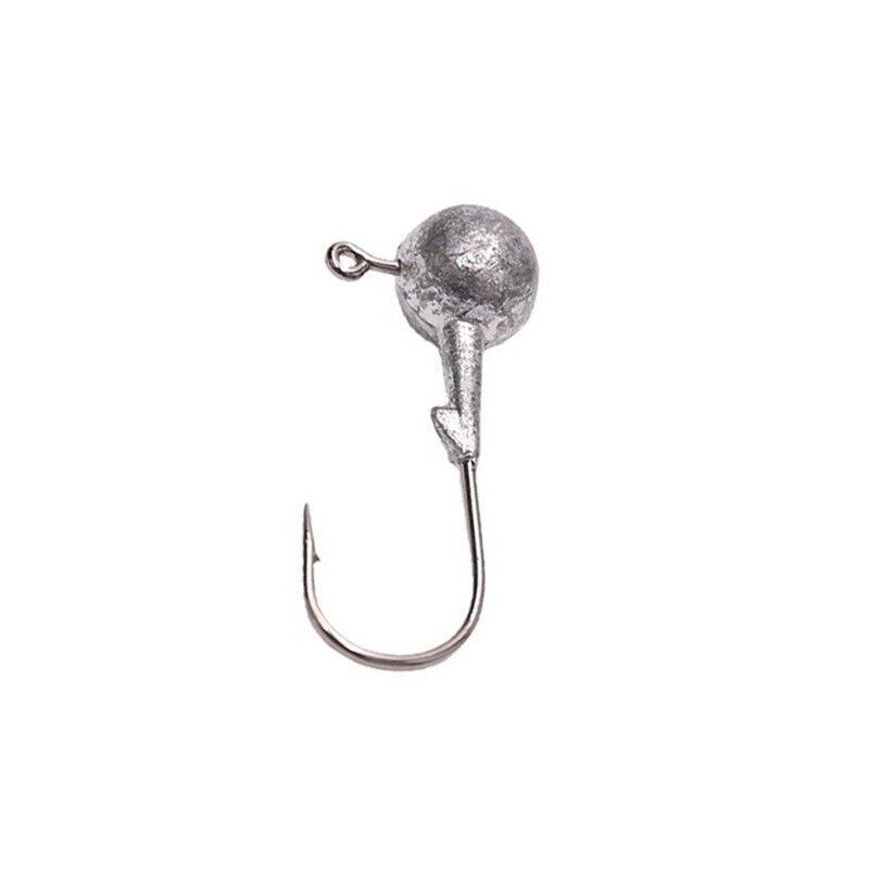 Chemically Sharpened Jig Head Fishing Hooks for Soft Bait Lures - 10 g, Pack of 20