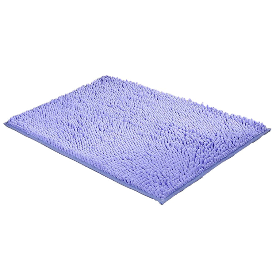 Chenille Non-Slip Bath Mat - 60 x 40 cm, Light Purple