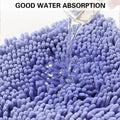 Chenille Non-Slip Bath Mat - 60 x 40 cm, Light Purple - view 5