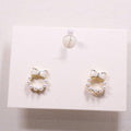 Chic Dainty Bow Earrings for Women, Round Imitation Pearl - view 5