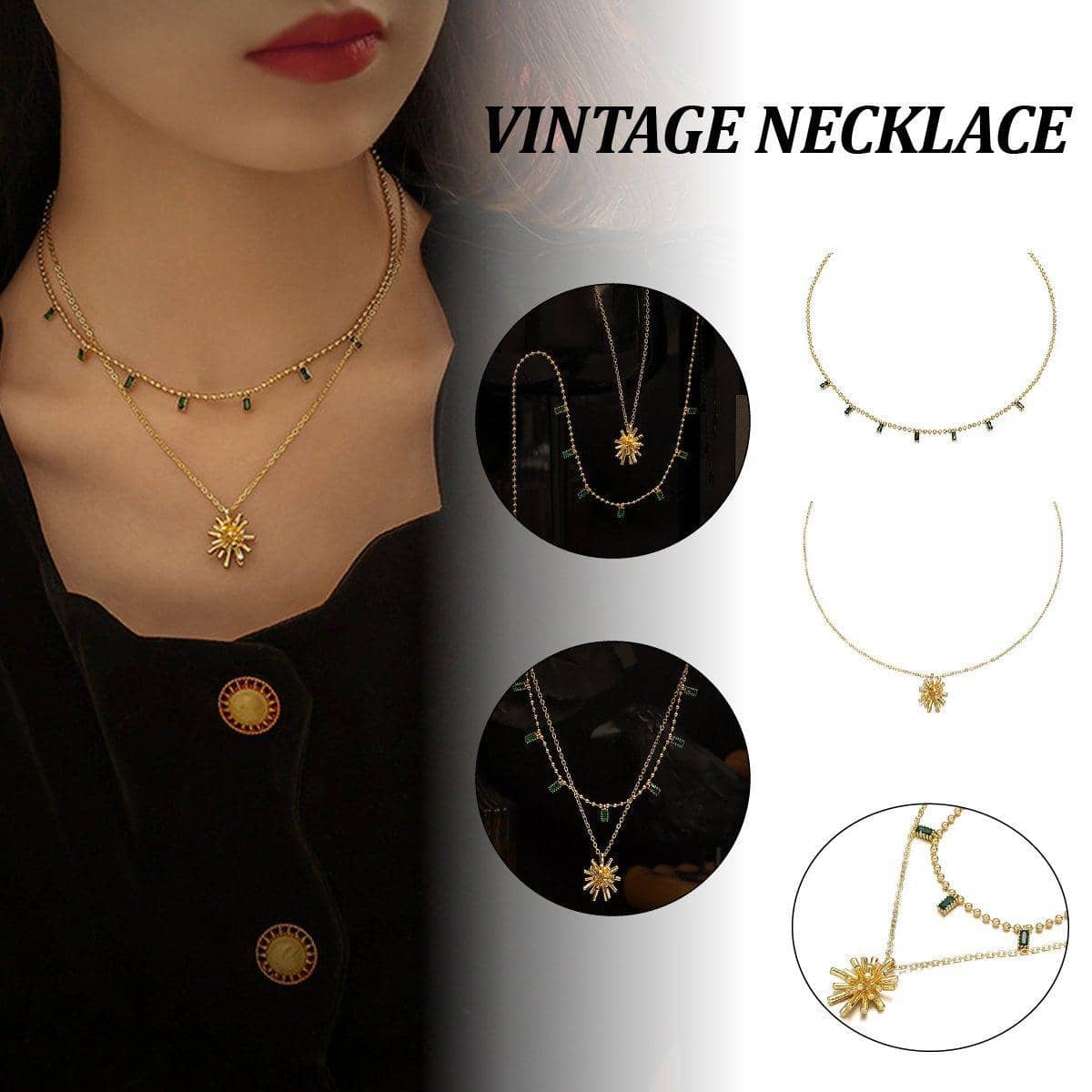 Chic Floral Pendant Necklace with Flower Design - Flower - view 2