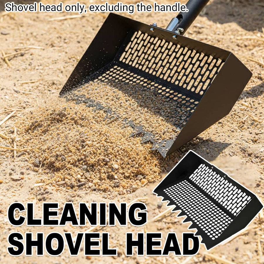 Chicken Coop Cleaning Shovel Head - Metal Litter Scoop and Sifter, Black