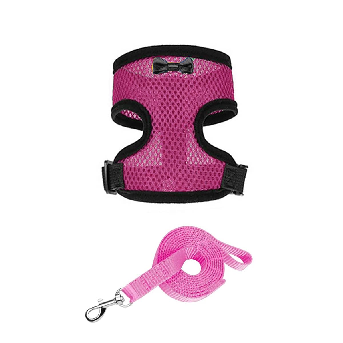 Chicken Harness and Leash Set, Adjustable Breathable Walking Vest for Poultry - Pink
