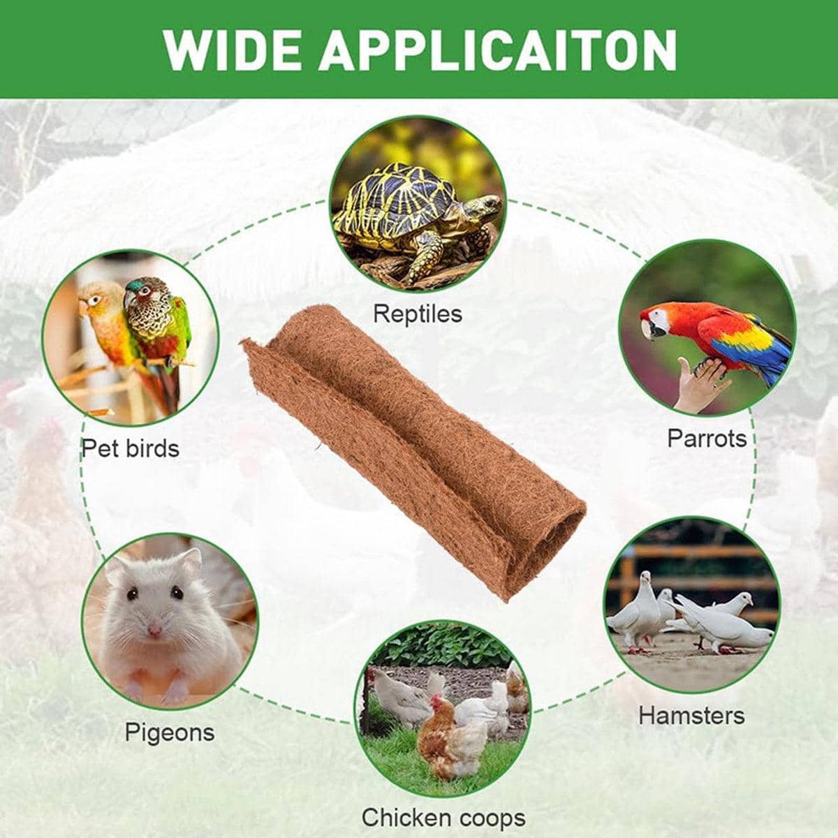 Chicken Nest Box Liners in Coconut Fibre, 30 x 30 cm, Pack of 10 - view 4