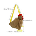 Chicken Plush Crossbody Shoulder Bag - Brown - view 4
