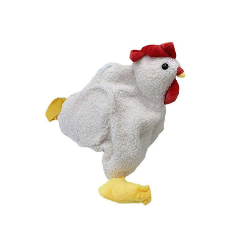 Chicken Plush Crossbody Shoulder Bag - White
