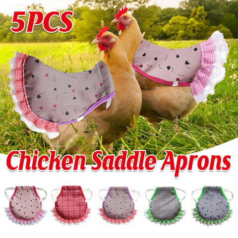 Chicken Saddle Aprons, Poultry Protection, 5 Pack, Multicolour
