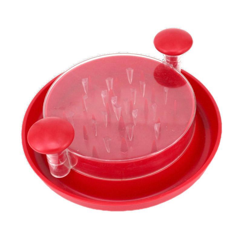 Chicken Shredder with Clear Cover, 18 x 14.5 x 7.8 cm - Red