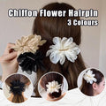 Chiffon Flower Hair Clip for Women - Beige - view 2