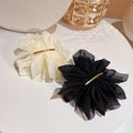 Chiffon Flower Hair Clip for Women - Beige - view 5