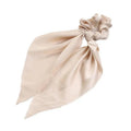 Chiffon Ponytail Scarf Bow Elastic Hair Tie Scrunchie - Champagne