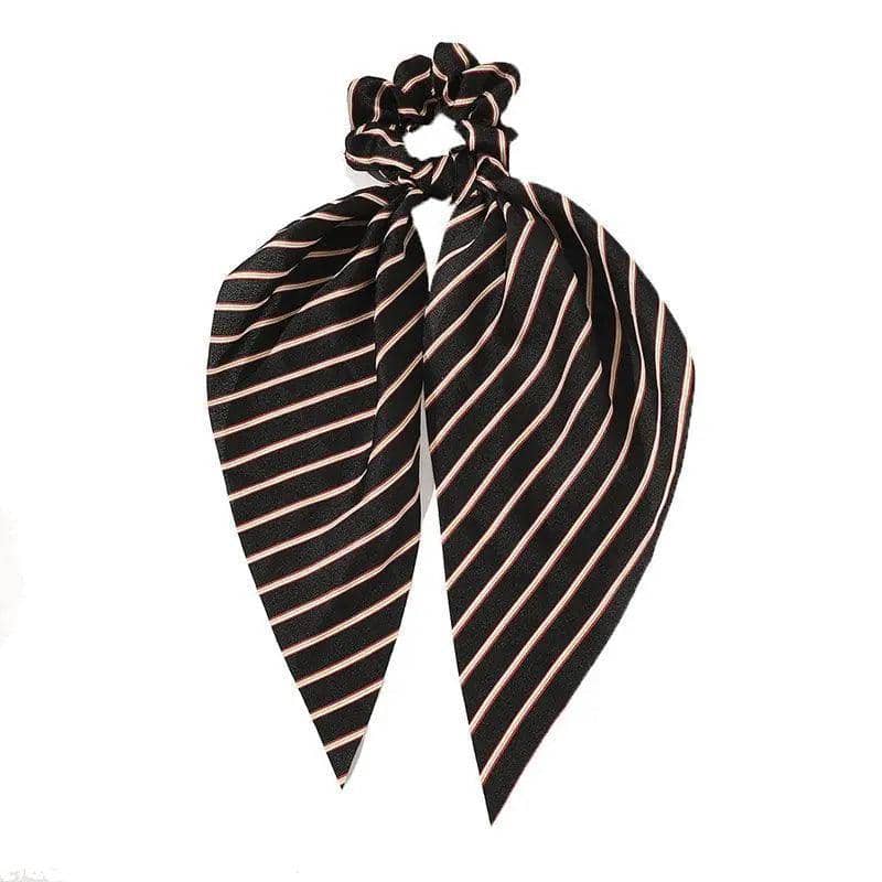 Chiffon Ponytail Scarf Bow Elastic Hair Tie Scrunchie - Colour 1