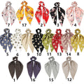 Chiffon Ponytail Scarf Bow Elastic Hair Tie Scrunchie - Green - view 4
