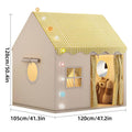 Children Indoor Play Tent House with Curtain and Windows - Red - view 4
