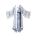 Children's Autumn Hanfu Set, Tang Style - Blue and White, Size 120 (Height 115-125 cm)