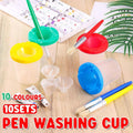 Children's Painting Brush and Washing Cup Set - 10 Sets, 20 Pieces