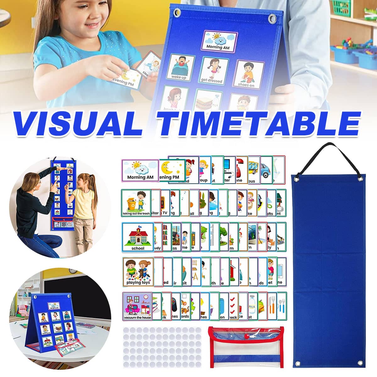Children's Visual Daily Schedule Board for Kids Routine Calendar