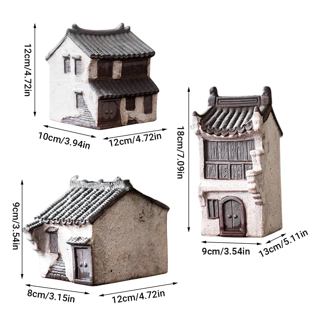 Chinese Style Ceramic Aquarium House Ornament - Annex - view 4