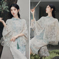 Chinese Style Cheongsam Dress with Inverted Big Sleeves - Size S (Bust 84 cm) - view 5