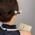 Chinese Style Epiphyllum Hairpin with White Blossoms for Hanfu and Updos - view 5