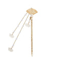 Chinese Style Hanfu Hairpin Folding Fan Fringe Headdress - view 2