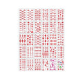 Chinese Style Waterproof Forehead Stickers - Red Lotus, Flame and Dot Designs