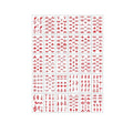 Chinese Style Waterproof Forehead Stickers - Red Lotus and Flower Designs