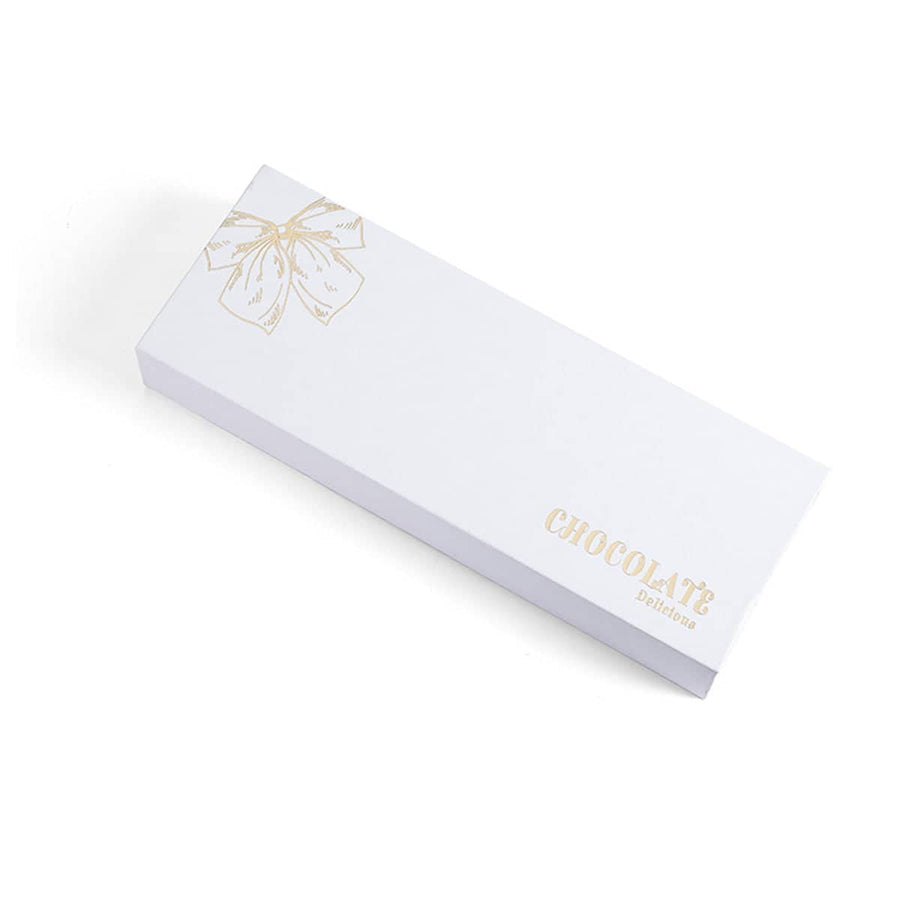 Chocolate Gift Box, Book Style Clamshell with 12 Compartments, Pack of 5 - White