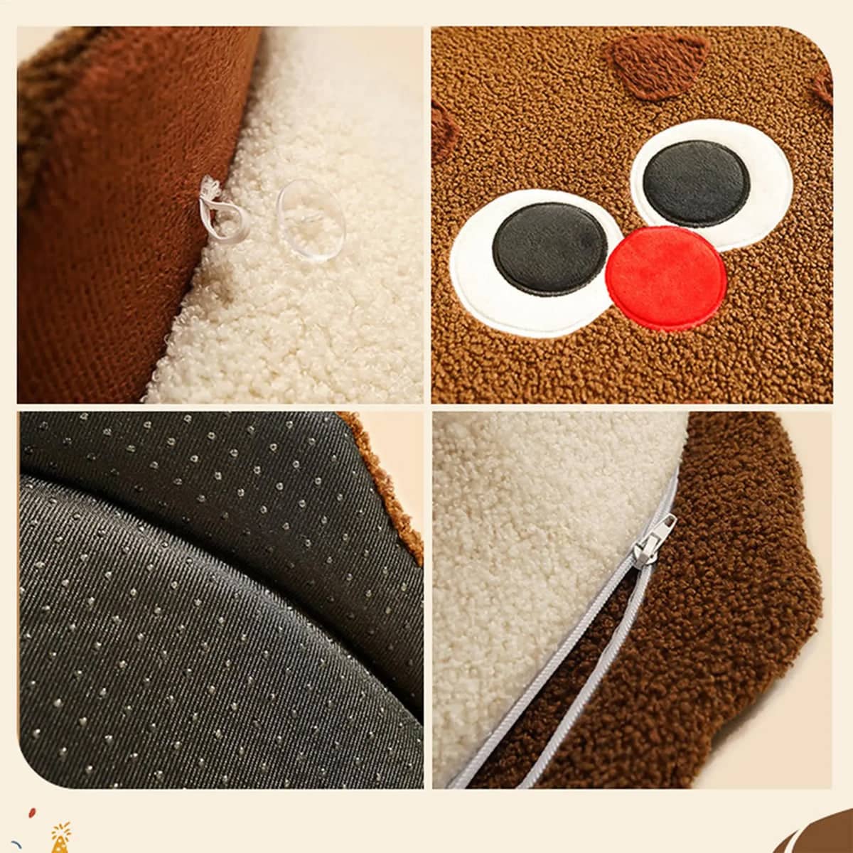 Chocolate Sandwich Biscuit Cat Nest, Soft and Warm for Small and Medium Cats - view 4