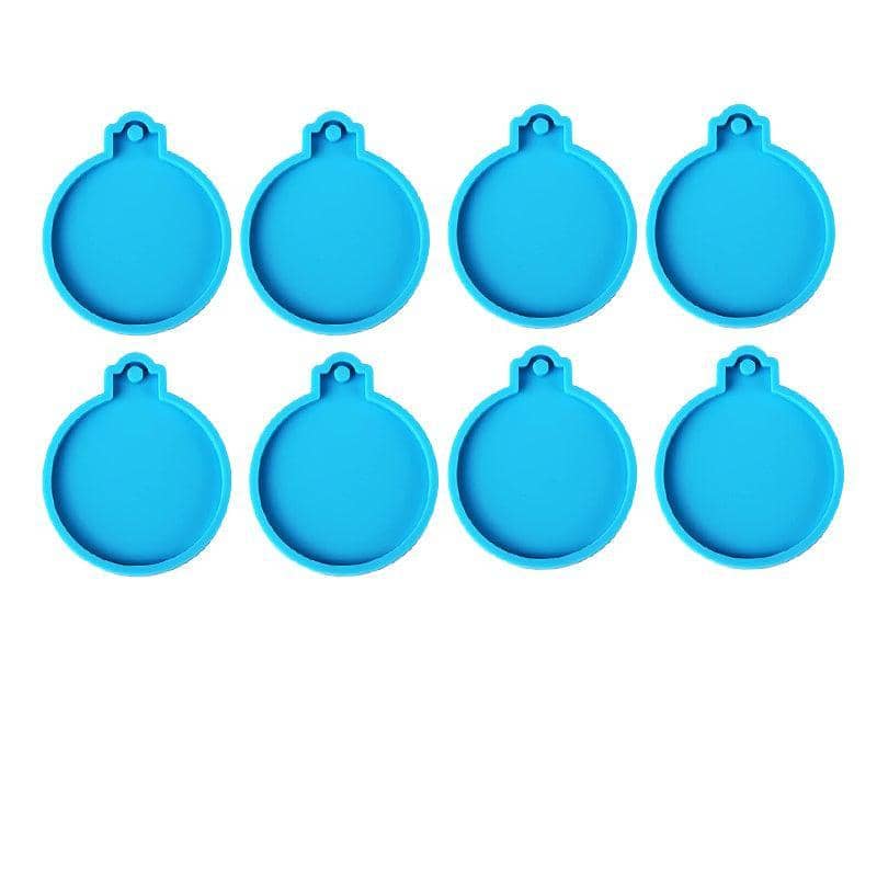 Christmas Bauble Silicone Resin Mould, Round 6.8cm - Pack of 8