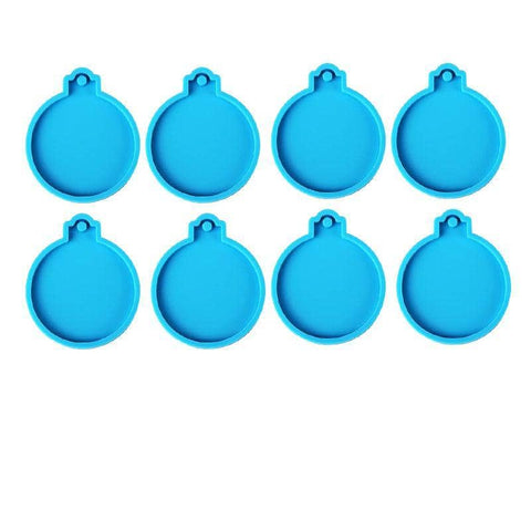 Christmas Bauble Silicone Resin Mould, Round 6.8cm - Pack of 8