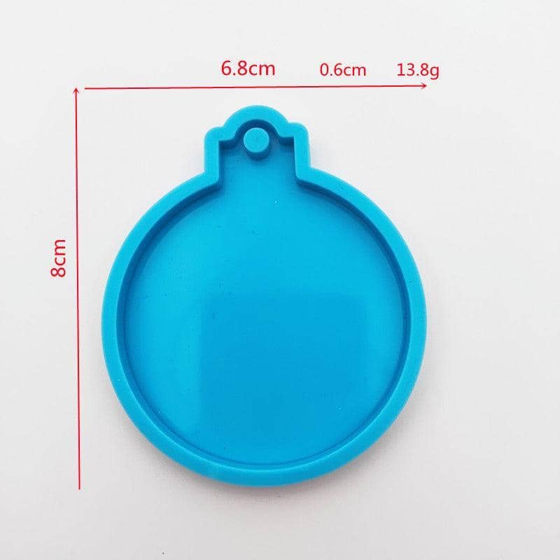Christmas Bauble Silicone Resin Mould, Round 6.8cm - Pack of 8 - view 4