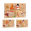 Christmas Biscuit Window Boxes Festive Gift Packaging 22 x 15 x 7 cm - Pack of 12