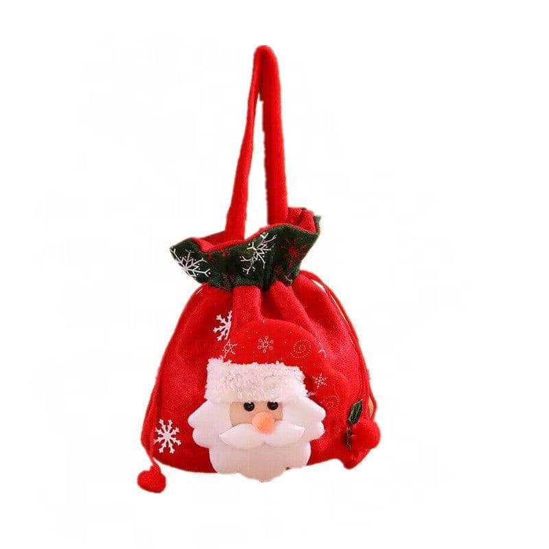 Christmas Candy Treat Bags Drawstring Gift Wrapping Bag 20 x 35 cm - Santa Claus