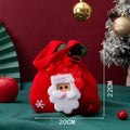 Christmas Candy Treat Bags Drawstring Gift Wrapping Bag 20 x 35 cm - Santa Claus - view 3