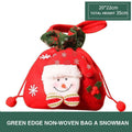 Christmas Candy Treat Bags Drawstring Gift Wrapping Bag 20 x 35 cm - Santa Claus - view 4