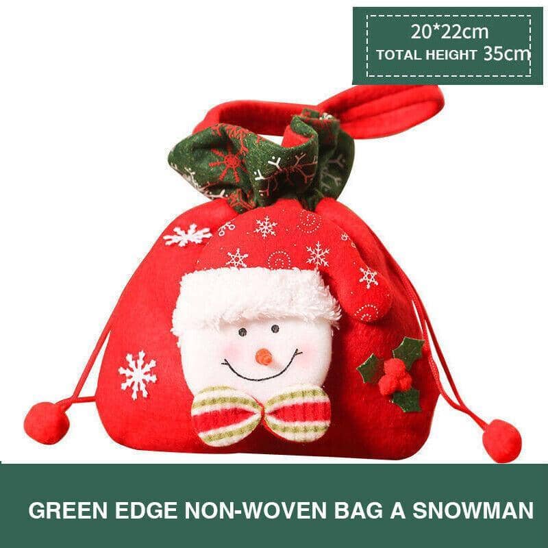 Christmas Candy Treat Bags Drawstring Gift Wrapping Bag 20 x 35 cm - Santa Claus - view 4