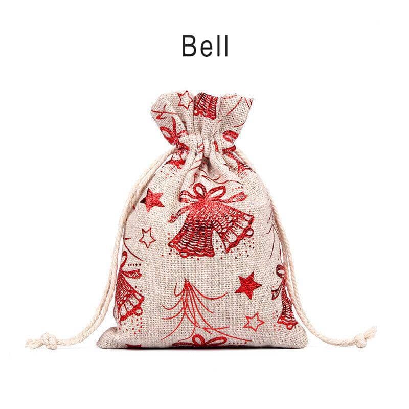 Christmas Cookie Candy Treat Gift Bags Pack of 10 - Bell