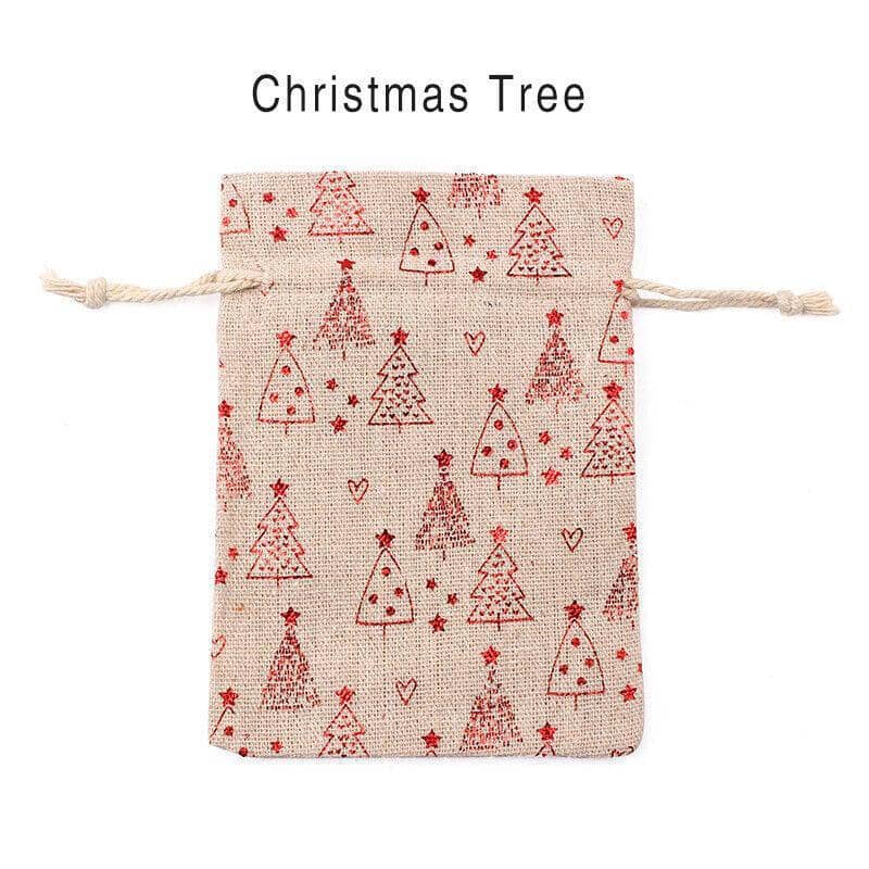 Christmas Cookie Candy Treat Gift Bags Pack of 10 - Christmas Tree