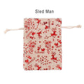 Christmas Cookie Candy Treat Gift Bags Pack of 10 - Sled Man