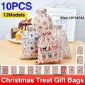 Christmas Cookie Candy Treat Gift Bags Pack of 10 - Sled Man - view 2