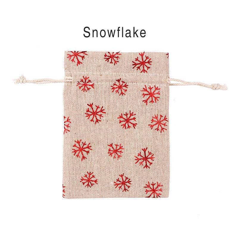 Christmas Cookie Candy Treat Gift Bags Pack of 10 - Snowflake