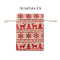Christmas Cookie Candy Treat Gift Bags Pack of 10 - Snowflake Elk