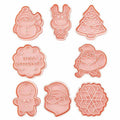 Christmas Cookie Cutter Set, Pack of 8 3D Biscuit Moulds for Baking, Fondant and Pastry - view 2